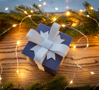 Låsbar gaveboks – 3D-printet i lilla PLA med glitter