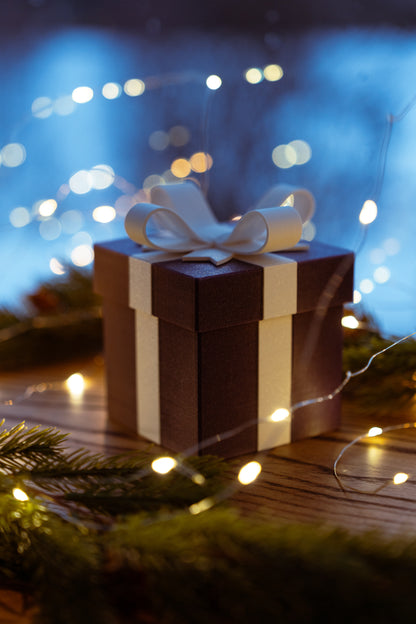 Låsbar gaveboks – 3D-printet i lilla PLA med glitter